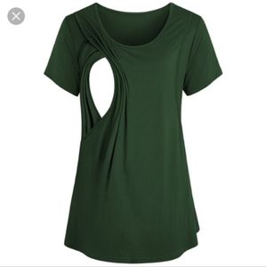 Dark Green Nursing Tee